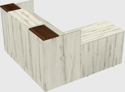 L-shaped modular reception
