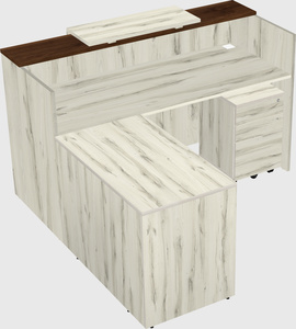 L-shaped modular reception