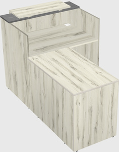 L-shaped modular reception