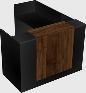 L-shaped modular reception
