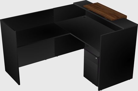 L-shaped modular reception