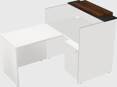 L-shaped modular reception