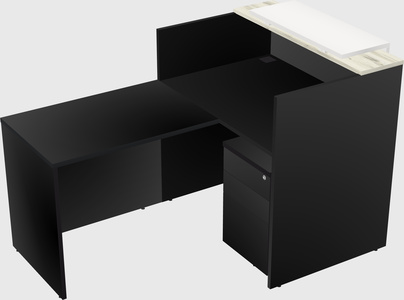 L-shaped modular reception