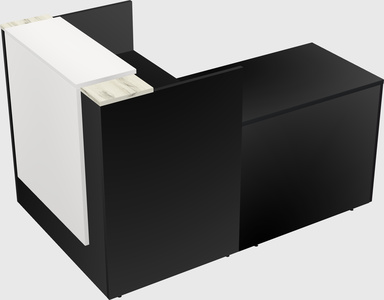 L-shaped modular reception