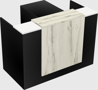 L-shaped modular reception
