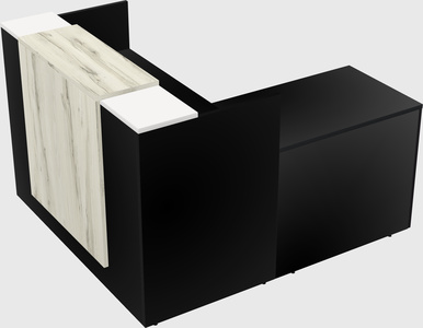 L-shaped modular reception