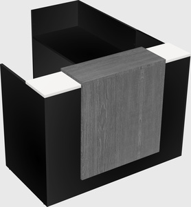L-shaped modular reception