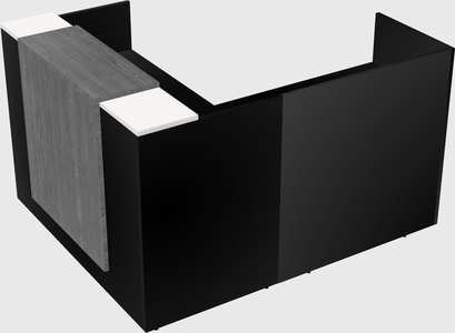 L-shaped modular reception