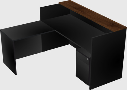 L-shaped modular reception