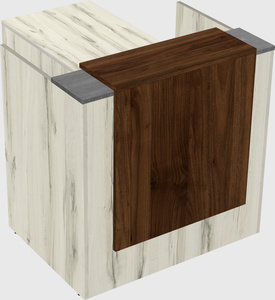 L-shaped modular reception