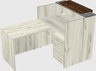 L-shaped modular reception