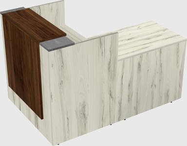 L-shaped modular reception