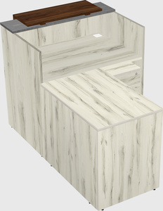 L-shaped modular reception