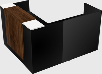 L-shaped modular reception