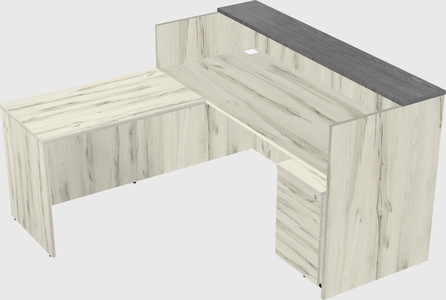 L-shaped modular reception