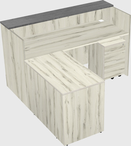 L-shaped modular reception