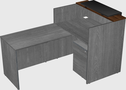 L-shaped modular reception