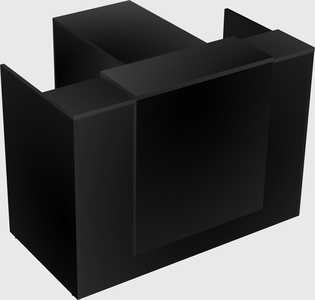 L-shaped modular reception