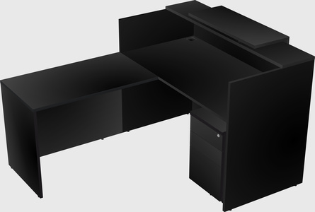 L-shaped modular reception