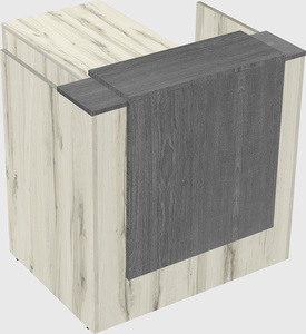 L-shaped modular reception