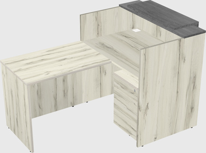 L-shaped modular reception