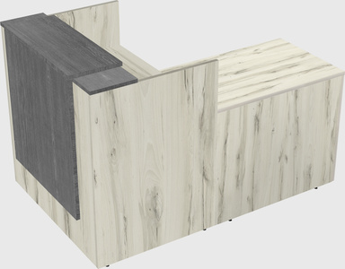 L-shaped modular reception