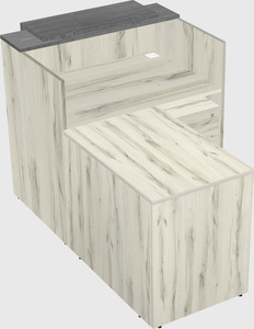 L-shaped modular reception