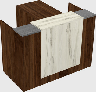 L-shaped modular reception