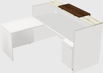 L-shaped modular reception