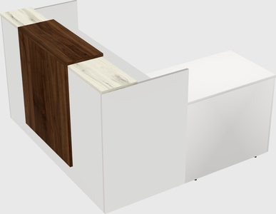 L-shaped modular reception