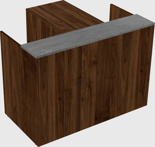 L-shaped modular reception