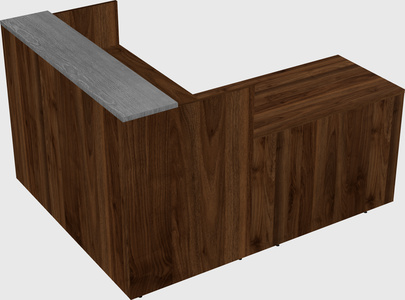 L-shaped modular reception