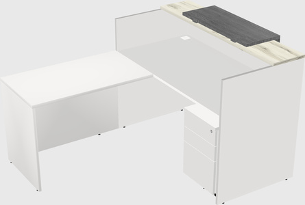 L-shaped modular reception