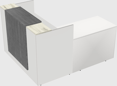 L-shaped modular reception
