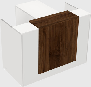 L-shaped modular reception