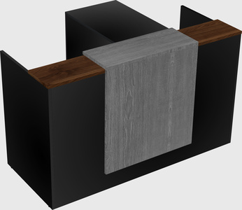 L-shaped modular reception