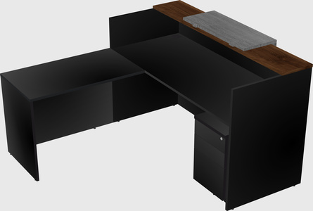 L-shaped modular reception
