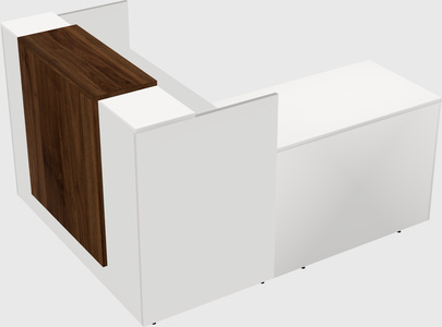 L-shaped modular reception