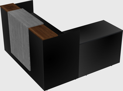 L-shaped modular reception
