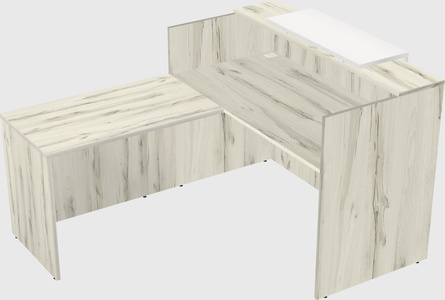 L-shaped modular reception