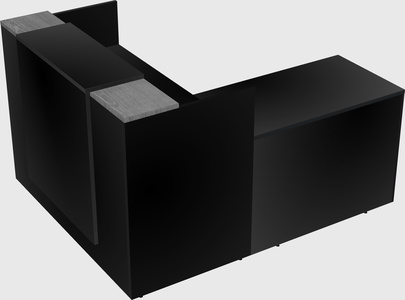 L-shaped modular reception