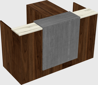 L-shaped modular reception