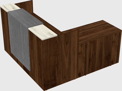 L-shaped modular reception
