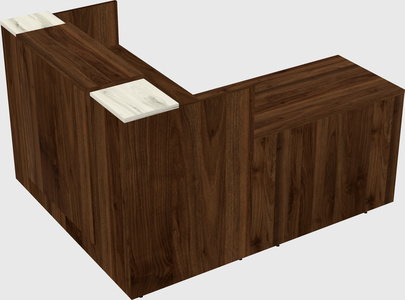 L-shaped modular reception