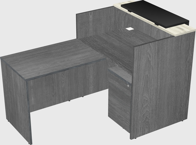 L-shaped modular reception