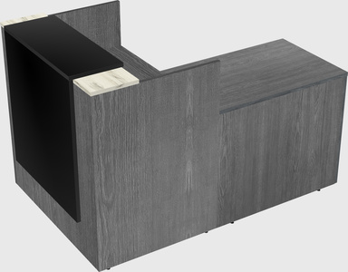 L-shaped modular reception