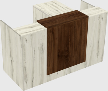 L-shaped modular reception