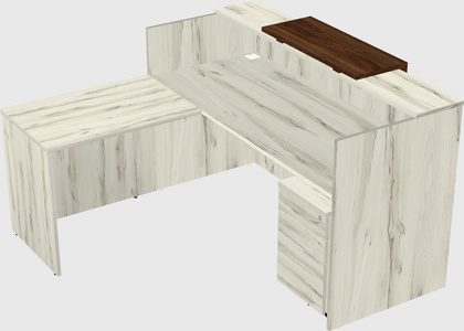 L-shaped modular reception