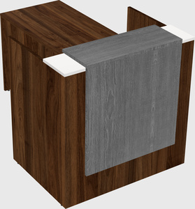 L-shaped modular reception