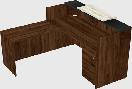 L-shaped modular reception
